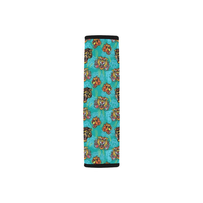 Tattoo Tiger Head Print Design LKS304 Car Seat Belt Cover