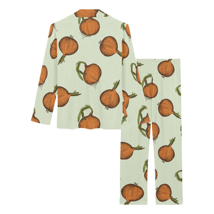 Onion Pattern Print Design A05 Women's Long Pajama Set
