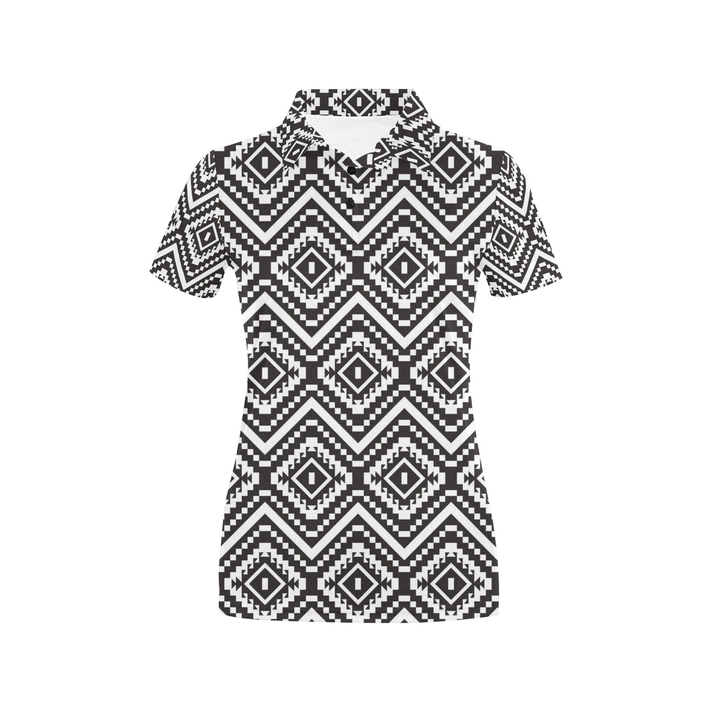 Tribal Pattern Print Design LKS303 Women's Polo Shirt
