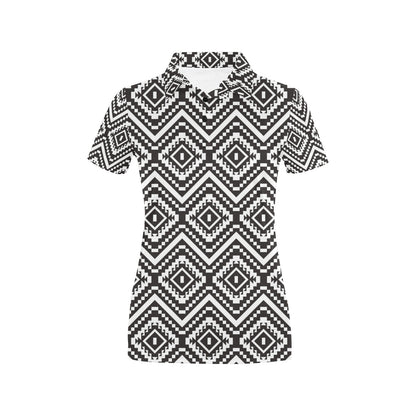Tribal Pattern Print Design LKS303 Women's Polo Shirt