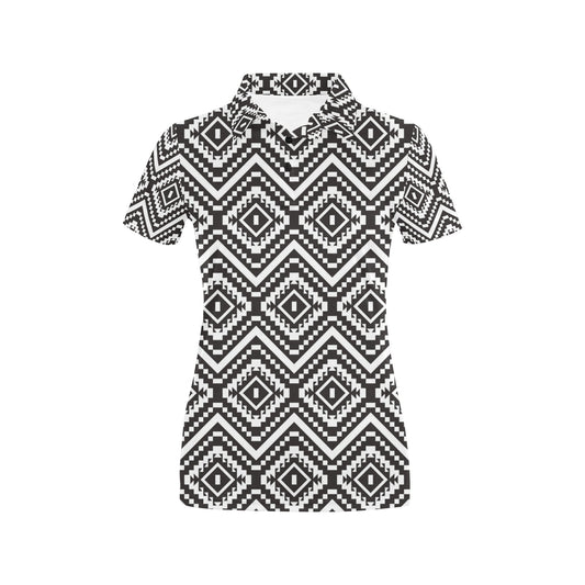 Tribal Pattern Print Design LKS303 Women's Polo Shirt