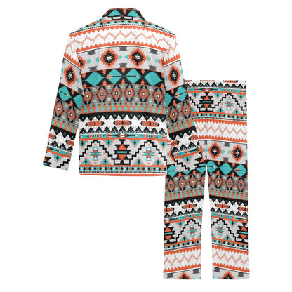 Tribal Aztec Indians pattern Men's Long Pajama Set