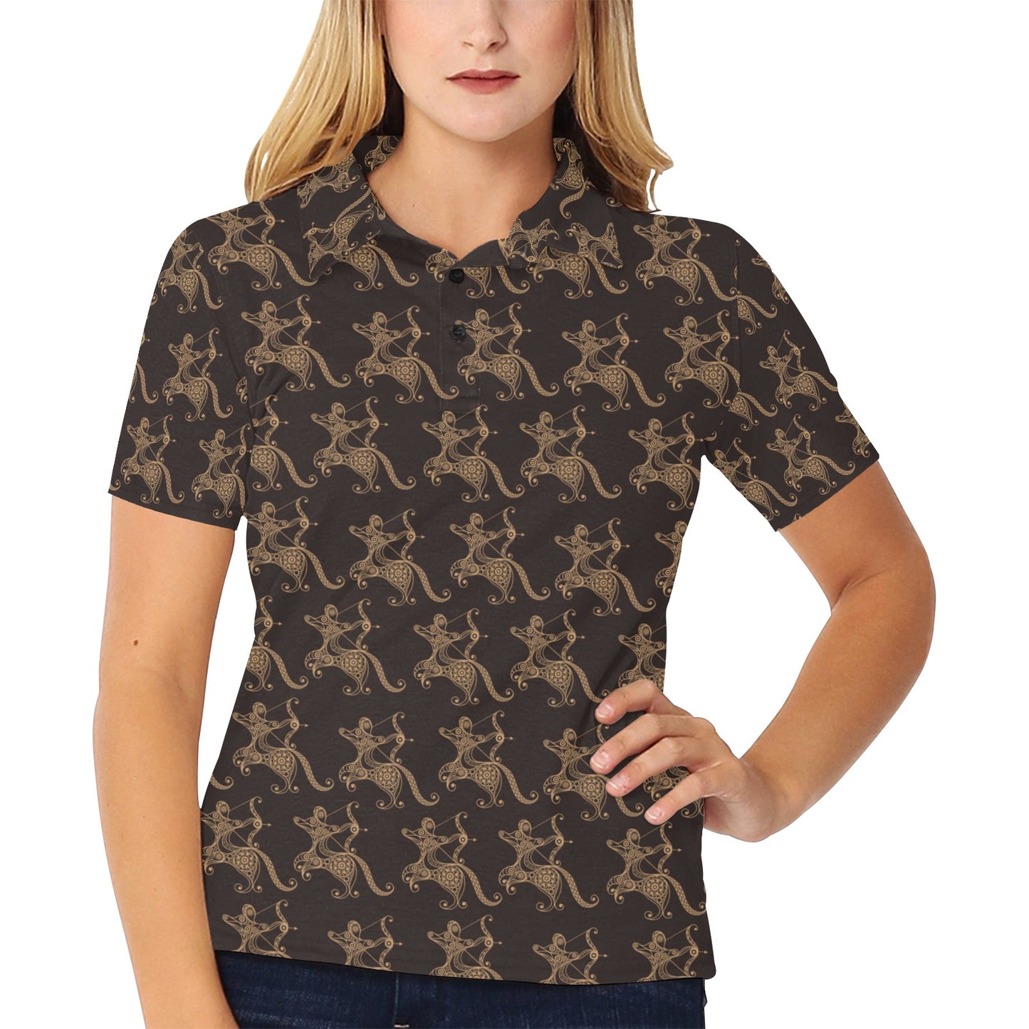 Sagittarius Print Design LKS301 Women's Polo Shirt