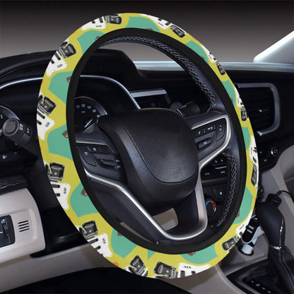 Electric Guitar Print Design LKS401 Steering Wheel Cover with Elastic Edge