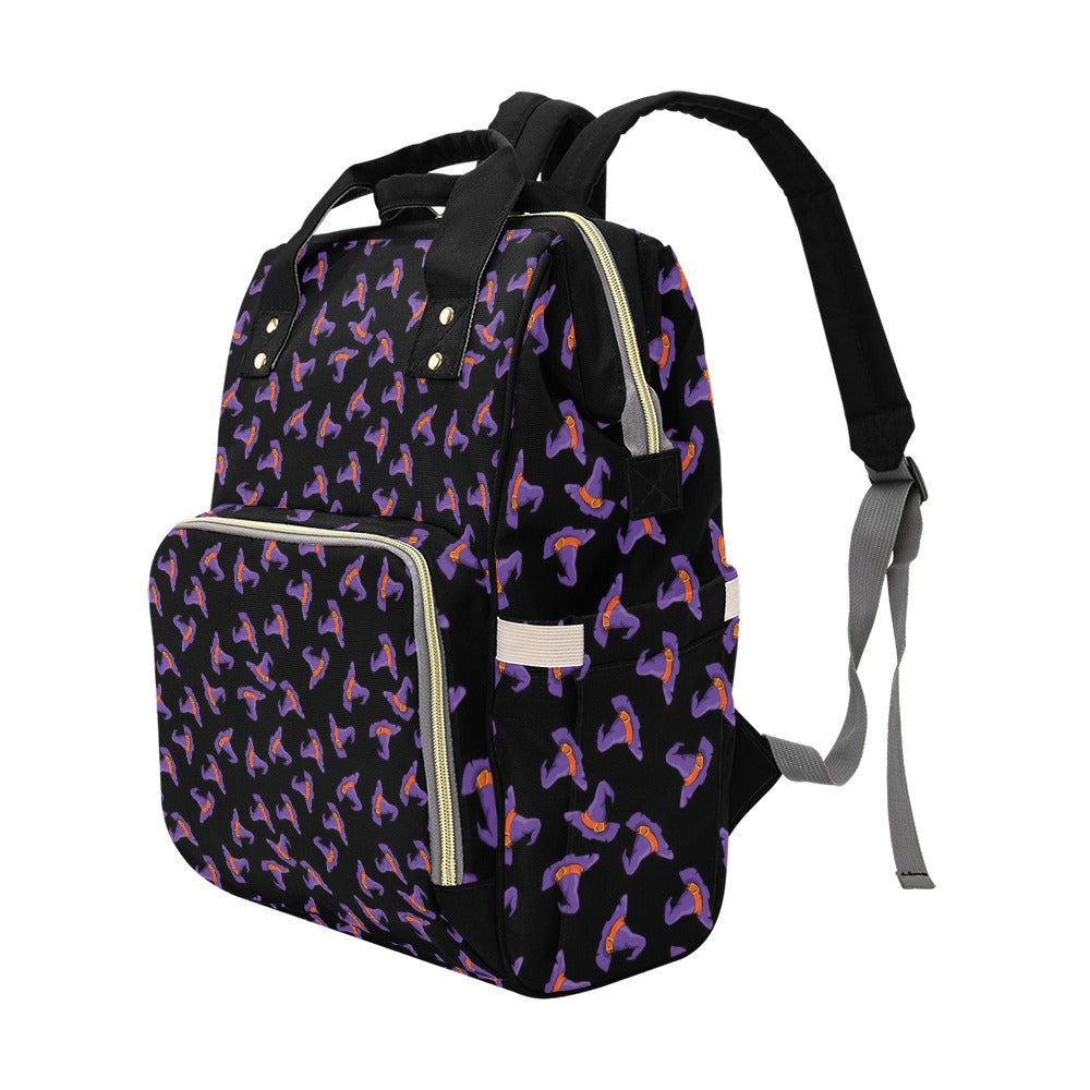 Witch Hat Print Design LKS304 Diaper Bag Backpack