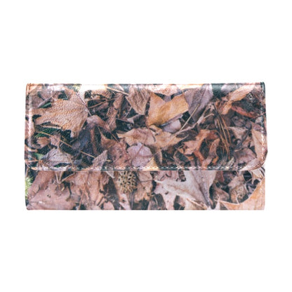 Camouflage Realistic Tree Leaf Print Women's Trifold Wallet
