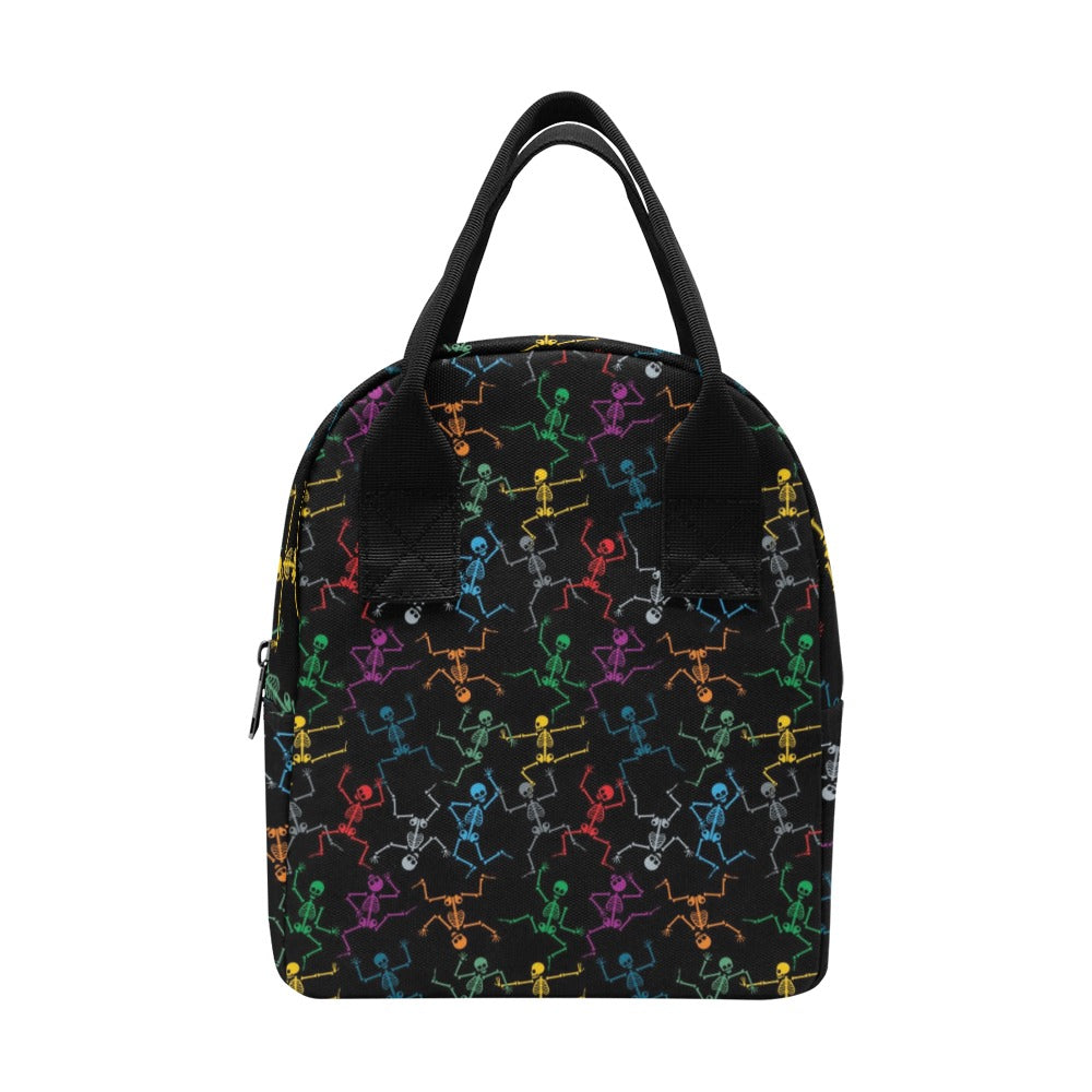 Skeleton Colorful Print Design LKS302 Insulated Lunch Bag