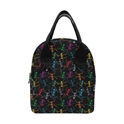Skeleton Colorful Print Design LKS302 Insulated Lunch Bag