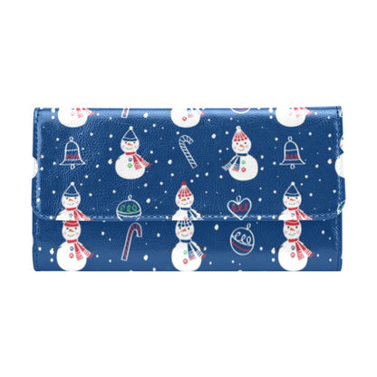 Snowman Print Design LKS306 Women's Trifold Wallet