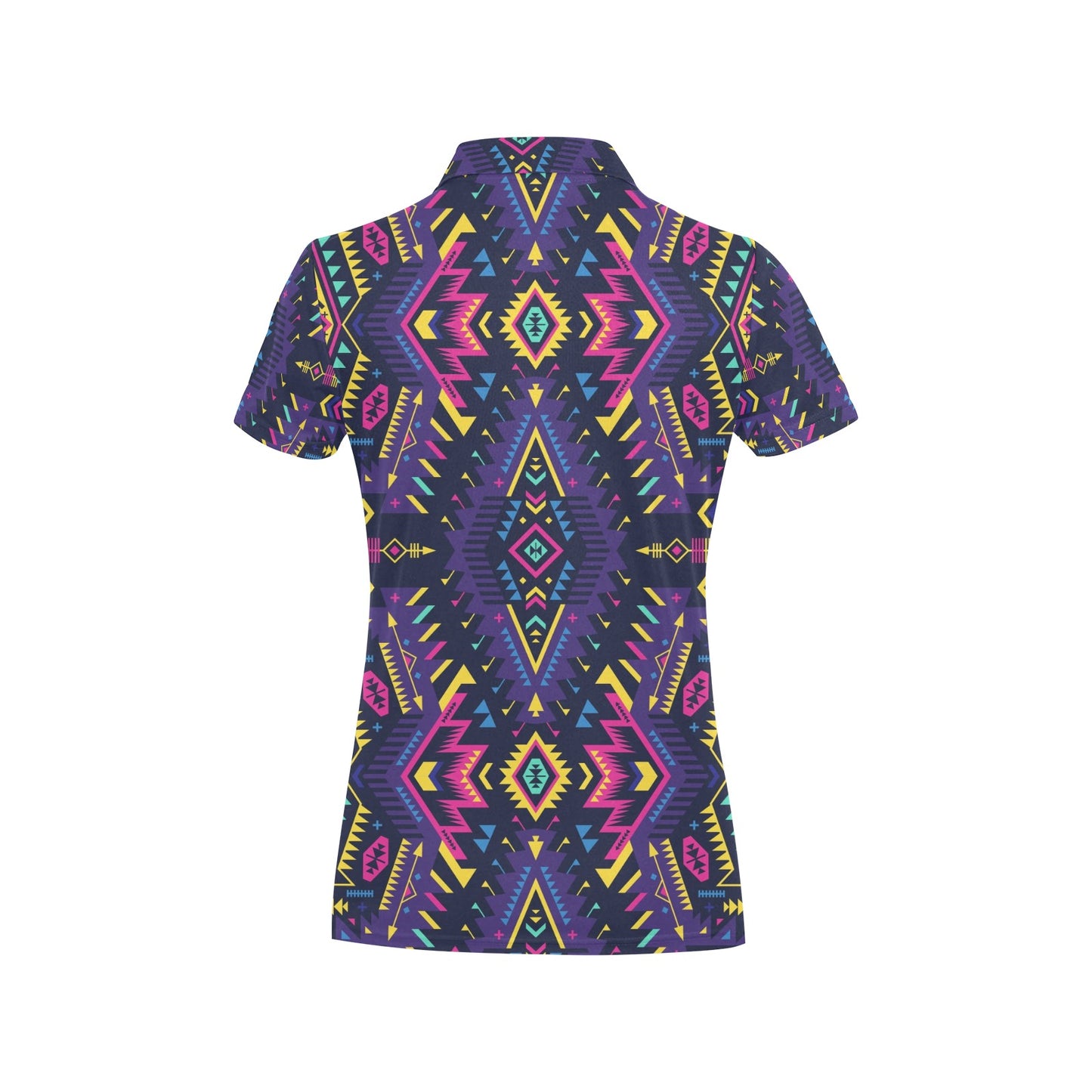 Aztec Pattern Print Design 07 Women's Polo Shirt