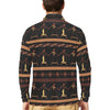 Ancient Greek Human Print Design LKS306 Long Sleeve Polo Shirt For Men's