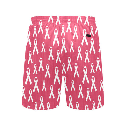 Breast Cancer Awareness Symbol Men's Swim Trunks Beach Shorts
