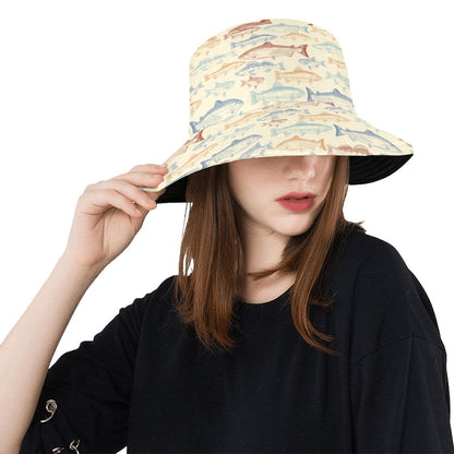 Salmon Fish Print Design LKS302 Unisex Bucket Hat