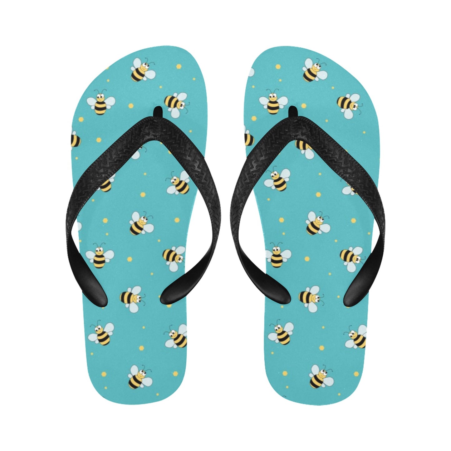 Bee With Dot Print Design LKS309 Flip Flops