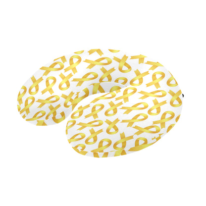 Childhood cancer Pattern Print Design 02 U-Shaped Travel Neck Pillow