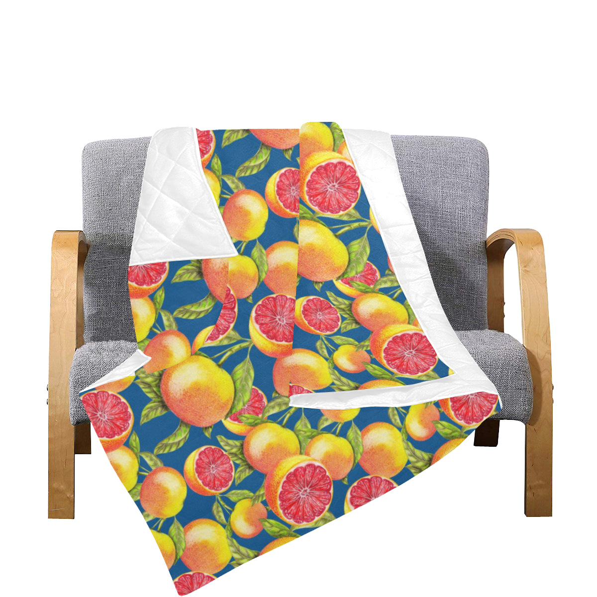 Grapefruit Pattern Print Design GF04 Premium Quilt