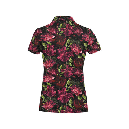 Iris Pattern Print Design IR03 Women's Polo Shirt