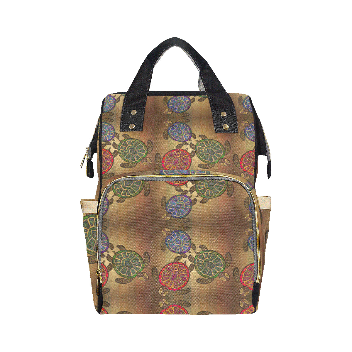 Sea Turtle Tribal Colorful Diaper Bag Backpack