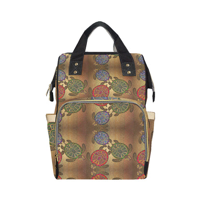 Sea Turtle Tribal Colorful Diaper Bag Backpack