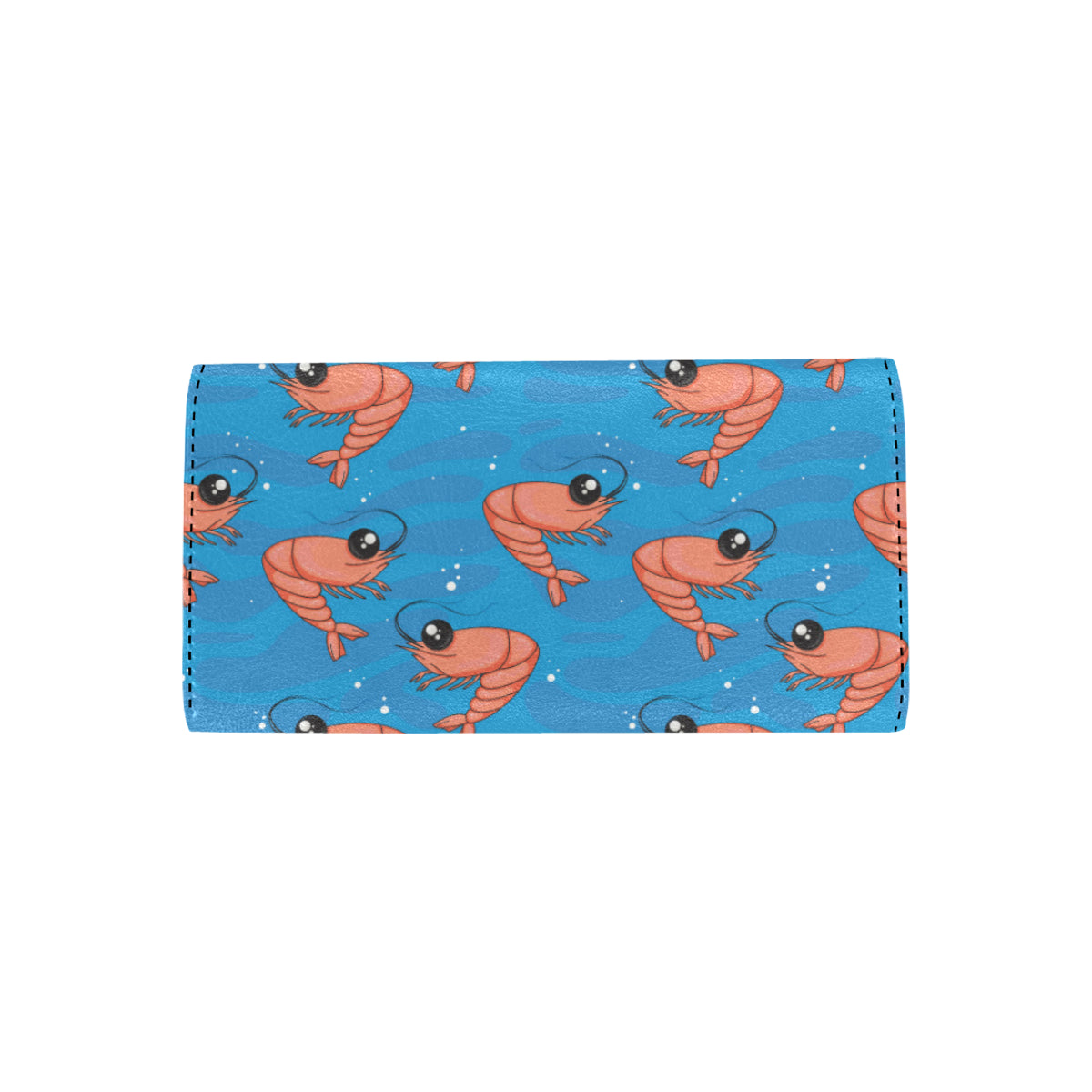 Prawn Cute Pattern Print Design 03 Women's Trifold Wallet