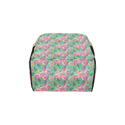 Dahlia Pattern Print Design DH07 Diaper Bag Backpack