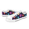 Planet Multicolor Print Design LKS302 Women's White Low Top Shoes