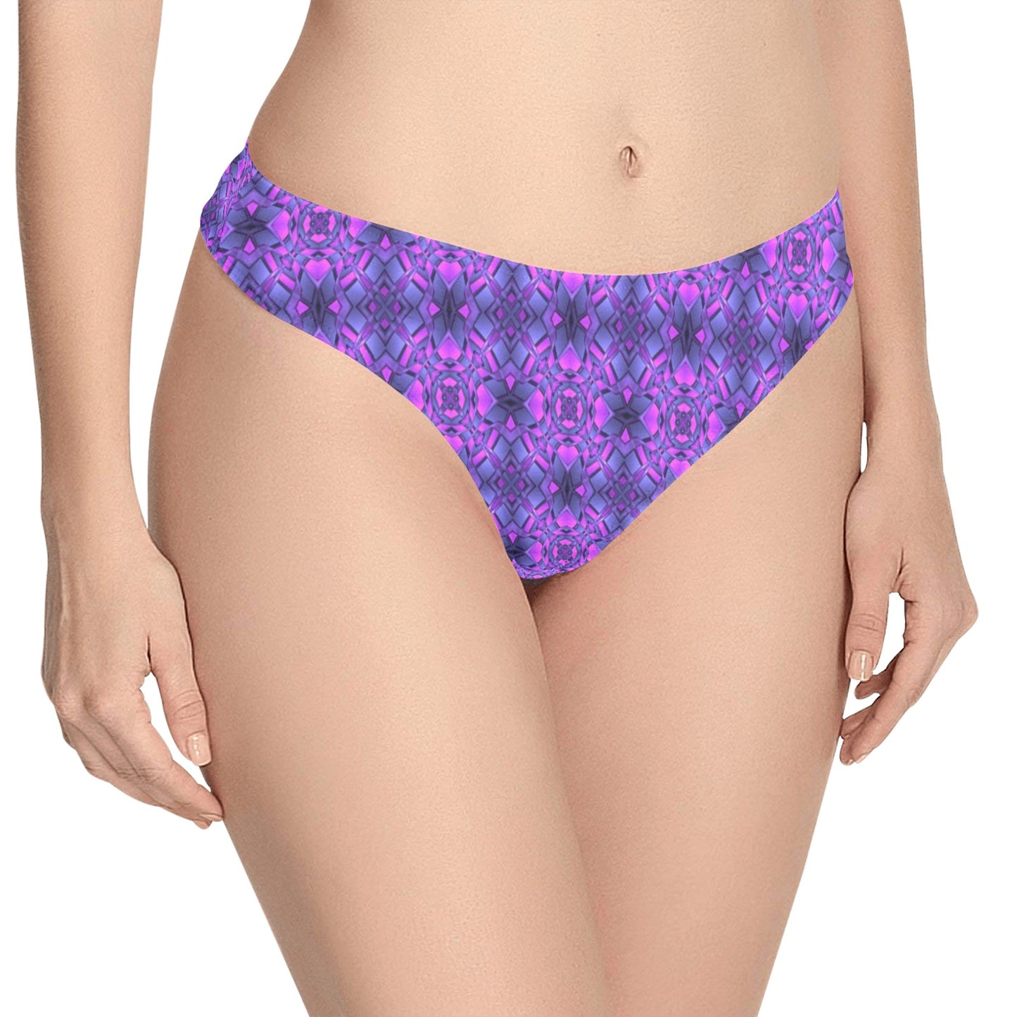 kaleidoscope Pattern Print Design Women's Thongs