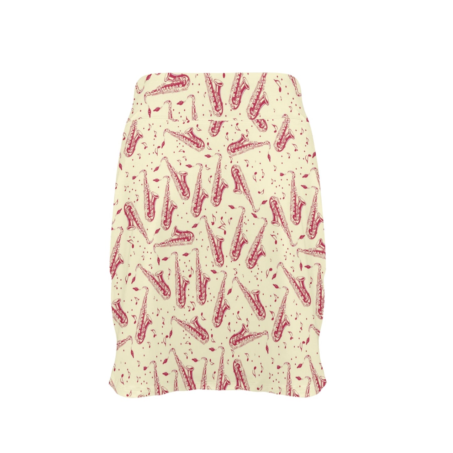 Saxophone Print Design LKS402 17" Golf & Pickleball Skort with Pockets