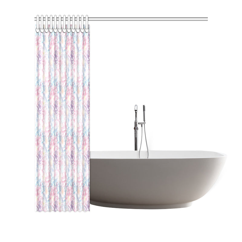 Dahlia Pattern Print Design 01 Shower Curtain