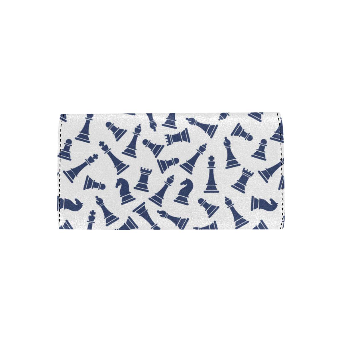 Chess Pattern Print Design 03 Women's Trifold Wallet