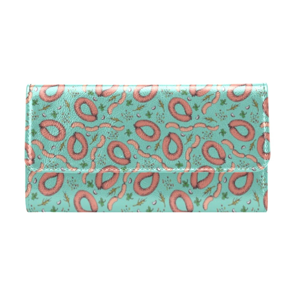 Sausage Print Design LKS303 Women's Trifold Wallet