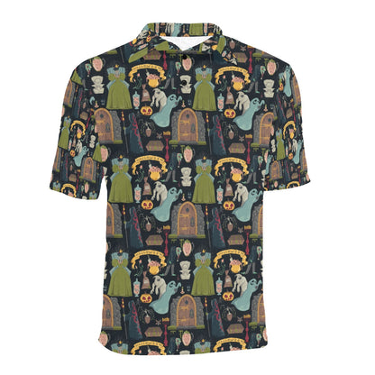 Creepy Halloween Print Design LKS304 Men Polo Shirt