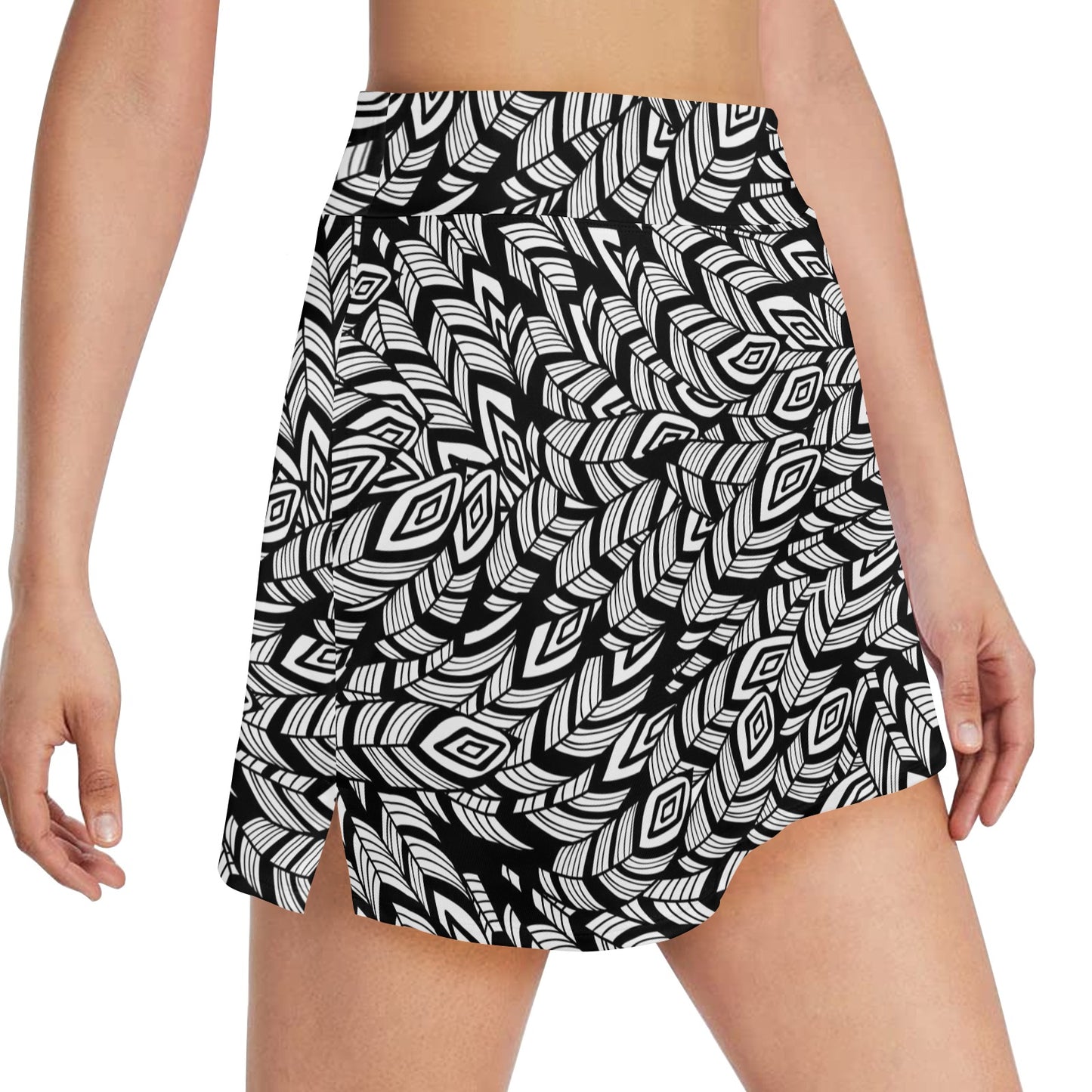 Tribal Pattern Print Design LKS302 17" Golf & Pickleball Skort with Pockets