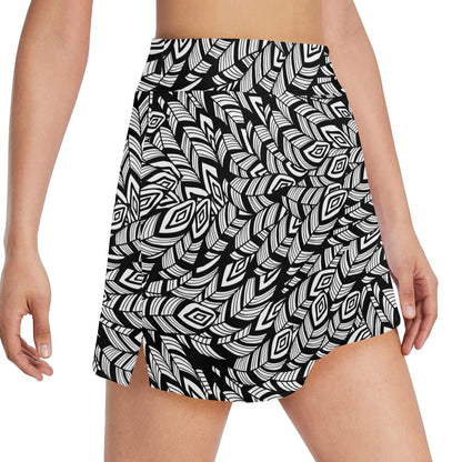 Tribal Pattern Print Design LKS302 17" Golf & Pickleball Skort with Pockets
