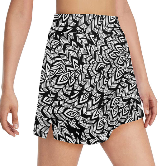 Tribal Pattern Print Design LKS302 17" Golf & Pickleball Skort with Pockets