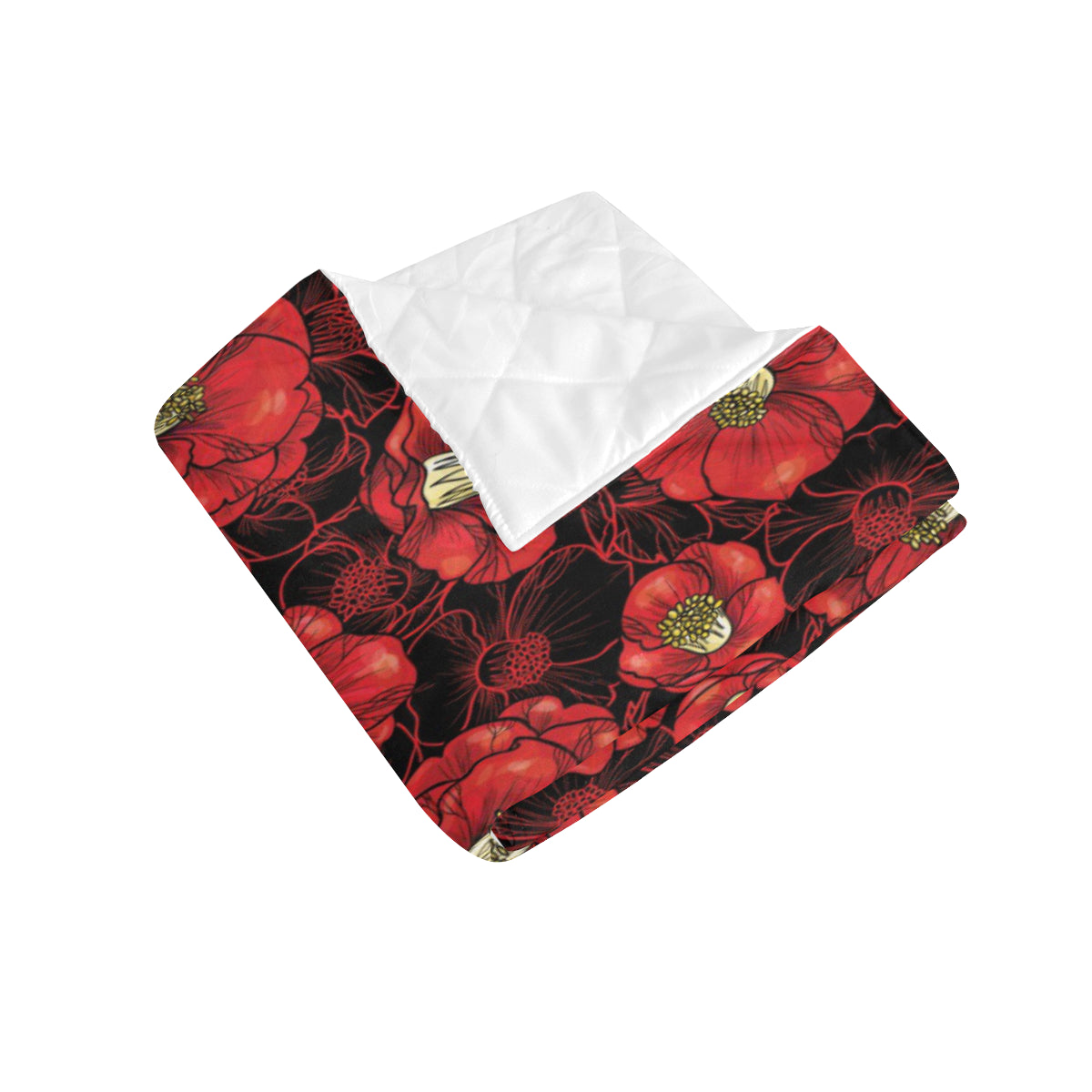 Camellia Pattern Print Design CM06 Premium Quilt