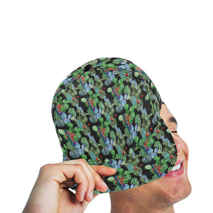 Cactus Watercolor Style Print Snapback Cap