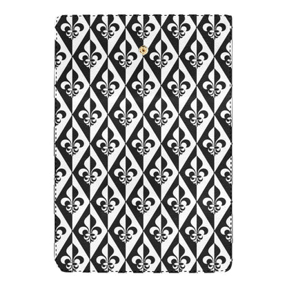 Fleur De Lis Black White Pattern Print Design 02 Women's Trifold Wallet