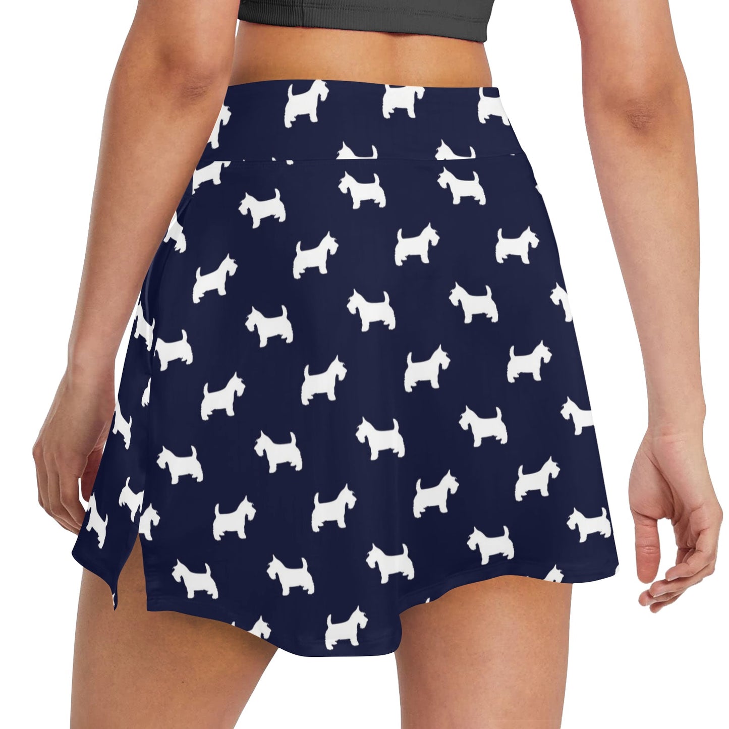 Scottish Terriers Print Design LKS3019 17" Golf & Pickleball Skort with Pockets