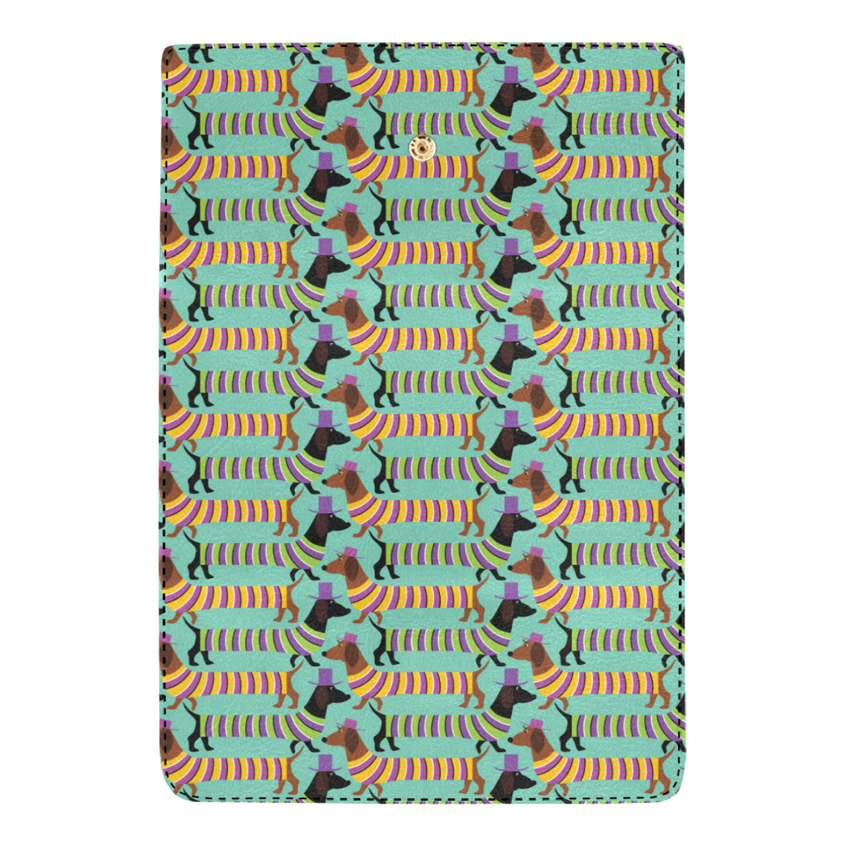 Dachshund Pattern Print Design 05 Women's Trifold Wallet
