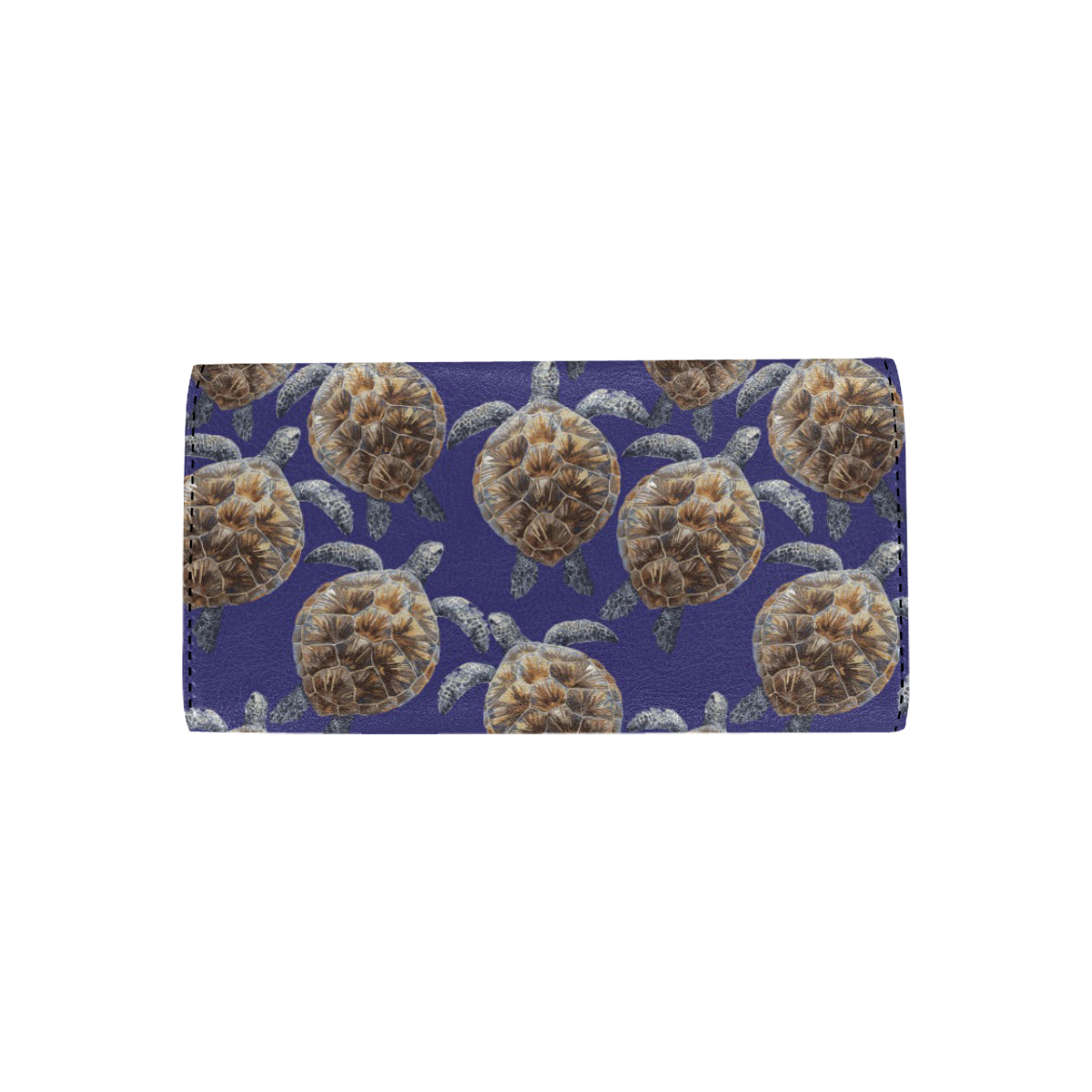 Sea Turtle Pattern Print Design T05 Women's Trifold Wallet