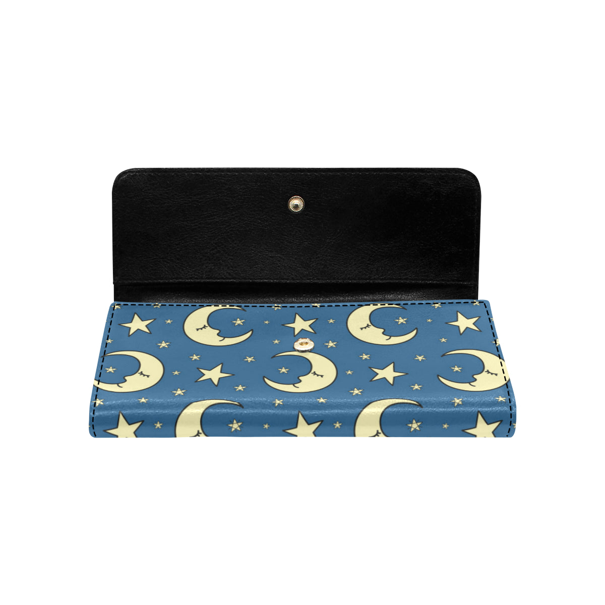 Moon Night Pattern Print Design 03 Women's Trifold Wallet