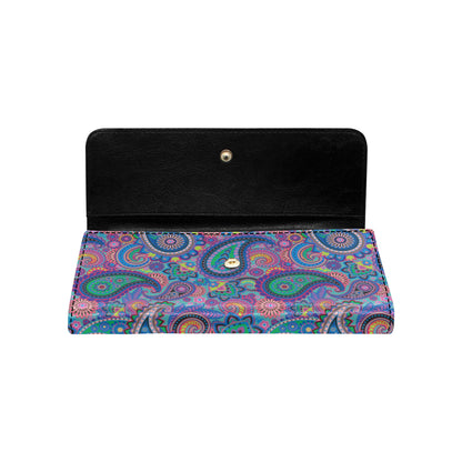 Paisley Colorful Pattern Print Design A02 Women's Trifold Wallet