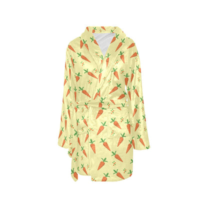 Carrot Pattern Print Design 04 Women's Fleece Robe