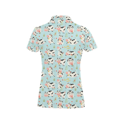 Cattle Print Design LKS403 Women's Polo Shirt