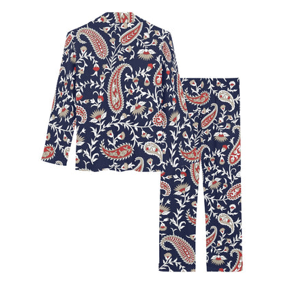 Paisley Pattern Print Design A05 Women's Long Pajama Set