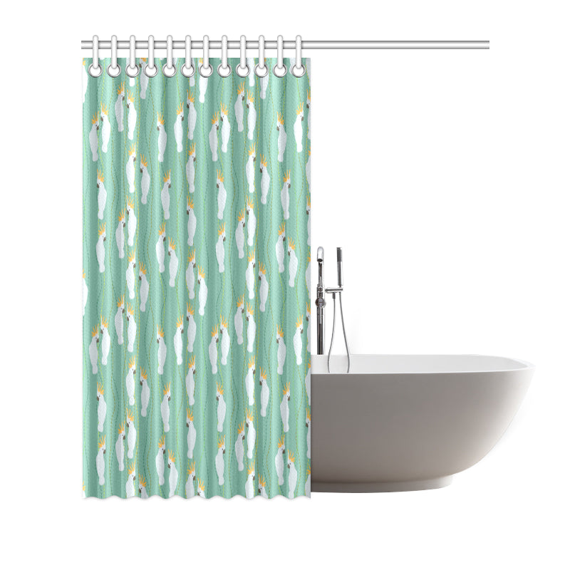Cockatoo Pattern Print Design 01 Shower Curtain
