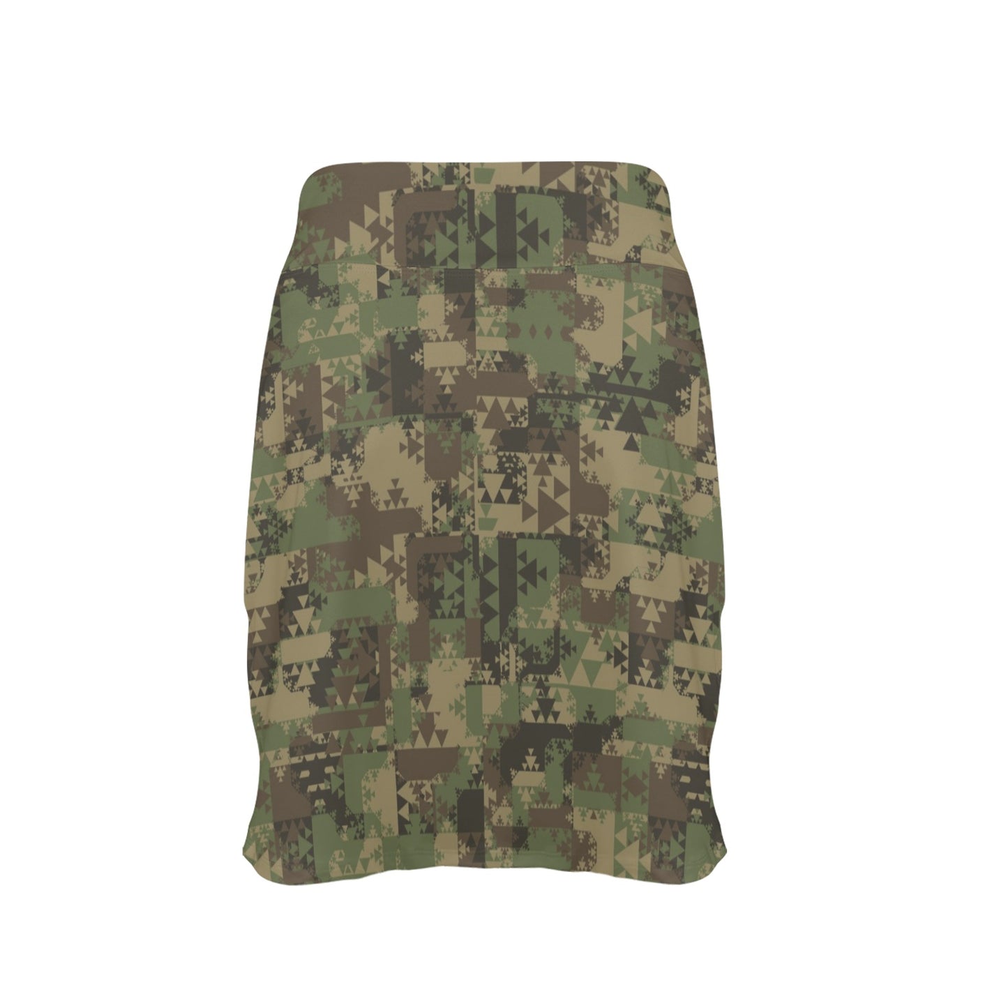Camouflage Aztec Green Army Print 17" Golf & Pickleball Skort with Pockets