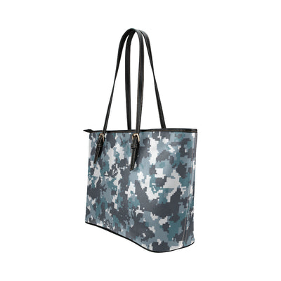 ACU Digital Urban Camouflage Leather Tote Bag