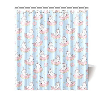 Donut Unicorn Pattern Print Design DN014 Shower Curtain